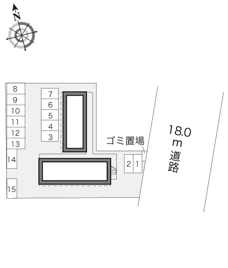 ★手数料０円★西尾市上町　月極駐車場（LP）